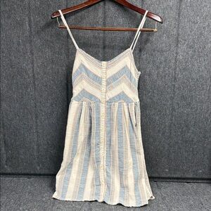 Altar'd State Blue and Cream Striped Mini Dress